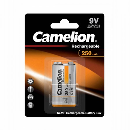 Camelion HR22 9V 250mAh įkraunamos baterijos, 2 vnt.