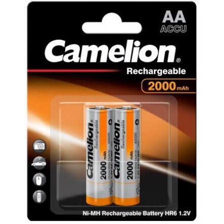 Camelion HR6 AA 2000mAh įkraunamos baterijos, 2 vnt.