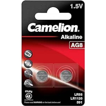 Camelion  AG8/LR1120/391/191 Alkalino baterija, moneta,  2 vnt.