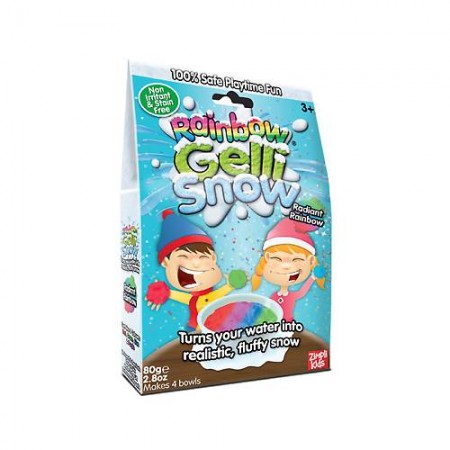 Gelli Baff Gelli Snow Radiant Rainbow sensorinis žaidimas dirbtinis sniegas (spalvotas) 80g