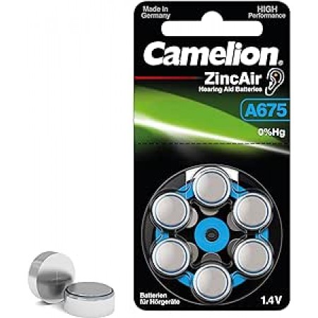 675 CAMELION A675 ZINC AIR 1.4V klausos baterijos 6 vnt