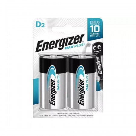 Energizer LR20 D Max Plus šarminės baterijos, 2 vnt