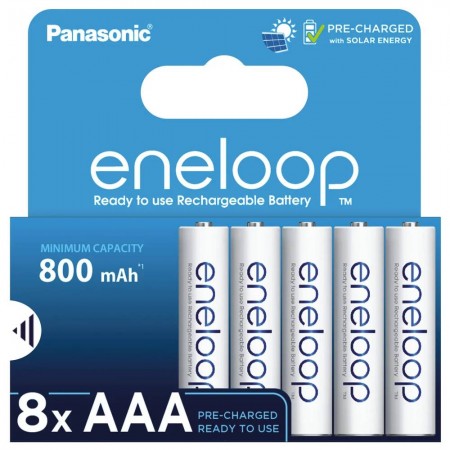 Eneloop AAA 800mAh (BK-4MCDE/8HH) įkraunamos baterijos 8 vnt.