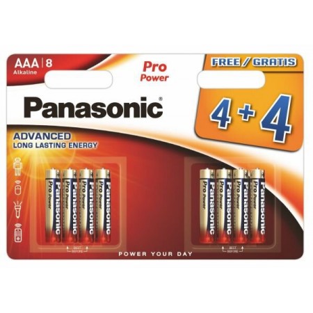 Panasonic LR03 AAA Pro Power šarminės baterijos 8 vnt.