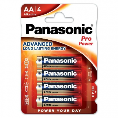 Panasonic LR6 AA Pro Power šarminės baterijos 4 vnt.