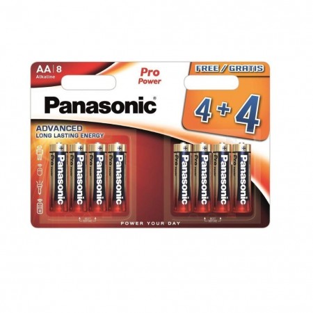 Panasonic LR6 AA Pro Power šarminės baterijos 8 vnt.