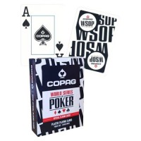 Copag Wsop Jumbo Index Single Plastic žaidimo kortos (juodos)