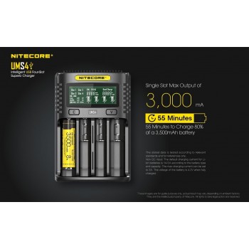 Nitecore UMS4 Intelligent USB Superb Baterijų įkroviklis 