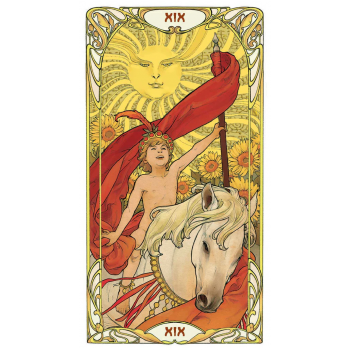 Golden Art Nouveau Tarot Grand Trumps Kortos Lo Scarabeo