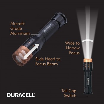 Duracell Aluminum Focusing LED Flashlight 550 Lumens prožektorius