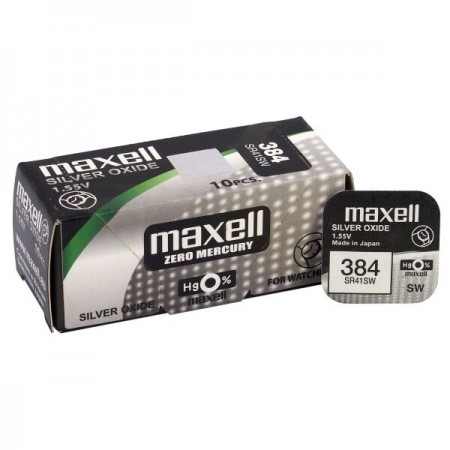 Maxell 384 (SR41SW, 392) baterijos 10 vnt.