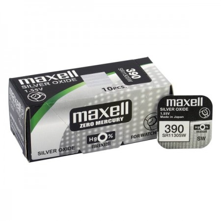 Maxell 390 (SR1130SW) baterijos 10 vnt.