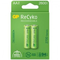 GP R6 AA ReCyko 2600mAh įkraunamos baterijos 2 vnt.