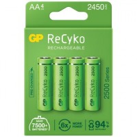 GP R6 AA ReCyko 2450mAh įkraunamos baterijos 4 vnt.