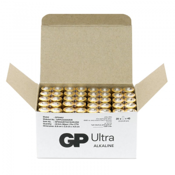 GP LR03 AAA Ultra Alkaline (G-TECH) baterijos 40 vnt.