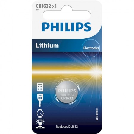 Philips CR1632 baterijos 1 vnt.