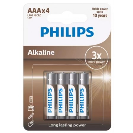 Philips LR03 AAA baterijos 4 vnt.