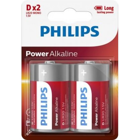 Philips LR20 D Power Alkaline baterijos 2 vnt.