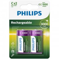 Philips HR14 C 3000mAh įkraunamos baterijos 2 vnt.
