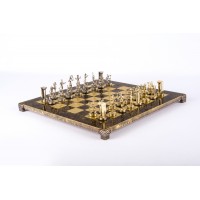 „Minojų Karys“ metalinių šachmatų rinkinys su 36cm šachmatų lenta Manopoulos