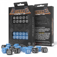 Fortress Compact D6 Black & Blue kauliukų rinkinys Q-workshop