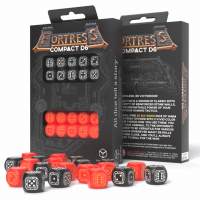 Fortress Compact D6 Black & Red kauliukų rinkinys Q-workshop