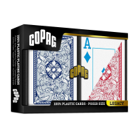 Legacy 4 Colors Poker size žaidimo kortos dviguba kaladė (raudonos ir mėlynos) Copag 