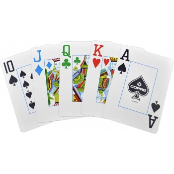 Legacy 4 Colors Poker size žaidimo kortos dviguba kaladė (raudonos ir mėlynos) Copag 