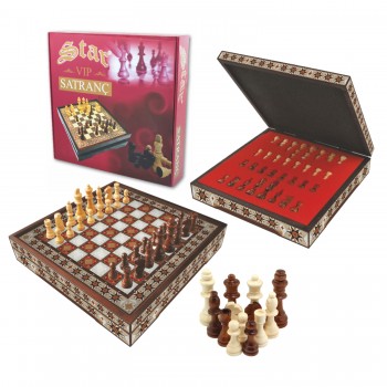 Vip Chess Set Hatem Lux L dydžio šachmatų rinkinys Star