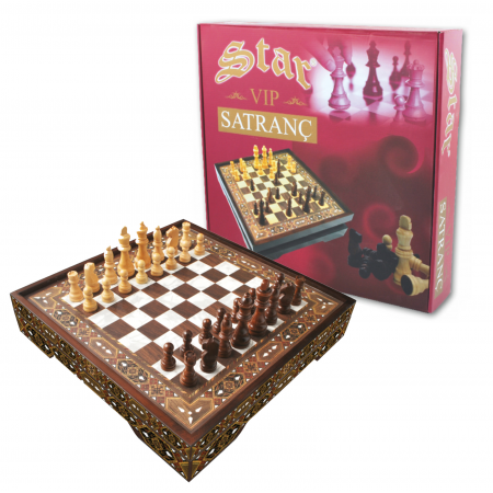 Vip Chess Set Pearl Lux L dydžio šachmatų rinkinys Star