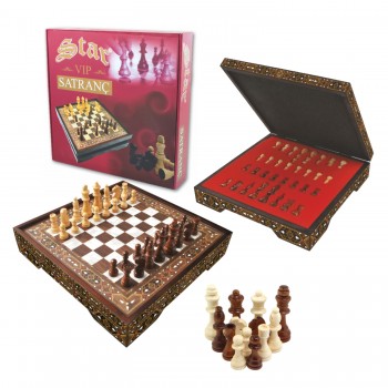 Vip Chess Set Pearl Lux L dydžio šachmatų rinkinys Star