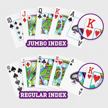 1546 Elite Poker size Jumbo index žaidimo kortos dviguba kaladė (burgundiška/žalia) Copag 