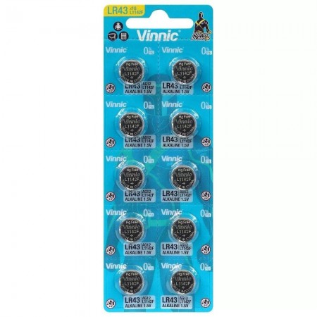 Vinnic G12 LR1142 L1142F AG12 baterijos 10 vnt.