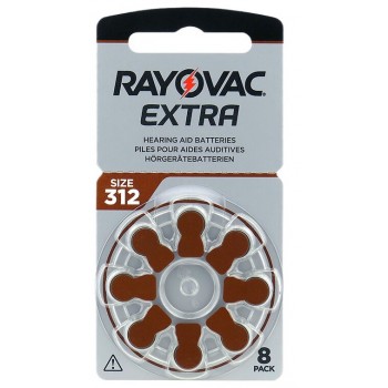 Rayovac Extra 312 baterijos klausos aparatams 80 vnt.