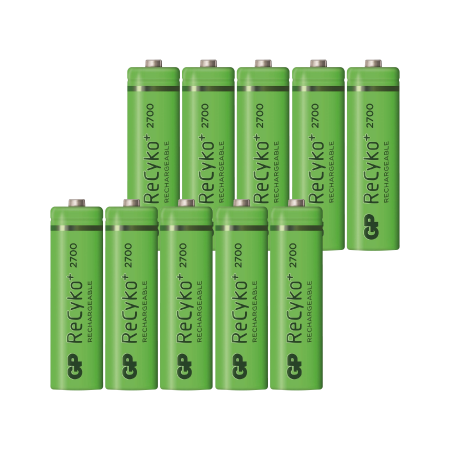 GP R6 AA Recyko 2700 2600mAh bulk įkraunamos baterijos 10 vnt.