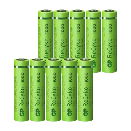 GP R03 AAA Recyko 1000 950mAh bulk įkraunamos baterijos 10 vnt.